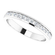 14K White 3/8 CTW Natural Diamond Channel Set Anniversary Band - Robson's Jewelers