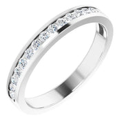 14K White 3/8 CTW Natural Diamond Channel Set Anniversary Band - Robson's Jewelers