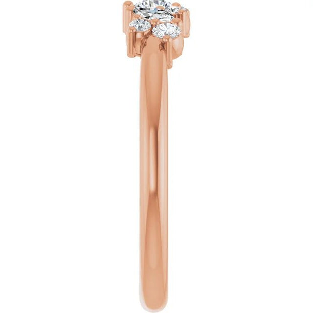 14K Rose 1/3 CTW Natural Diamond Multi-Shape Ring - Robson's Jewelers