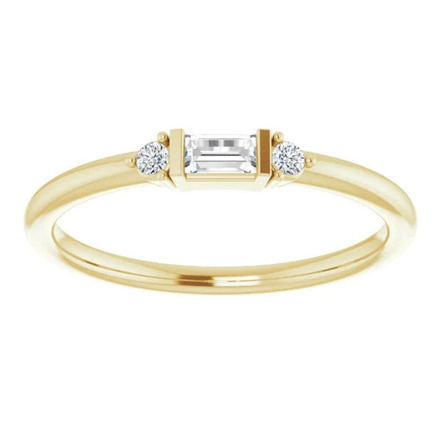 14K Yellow 1/8 CTW Natural Diamond Stackable Ring - Robson's Jewelers