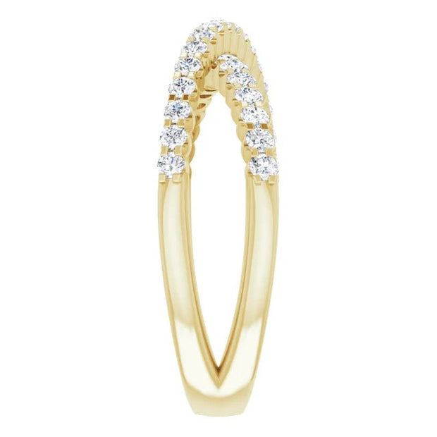 14K Yellow 1/2 CTW Natural Diamond Criss-Cross Ring - Robson's Jewelers