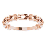 14K Rose Chain Link Ring - Robson's Jewelers