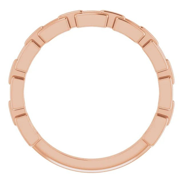 14K Rose Chain Link Ring - Robson's Jewelers