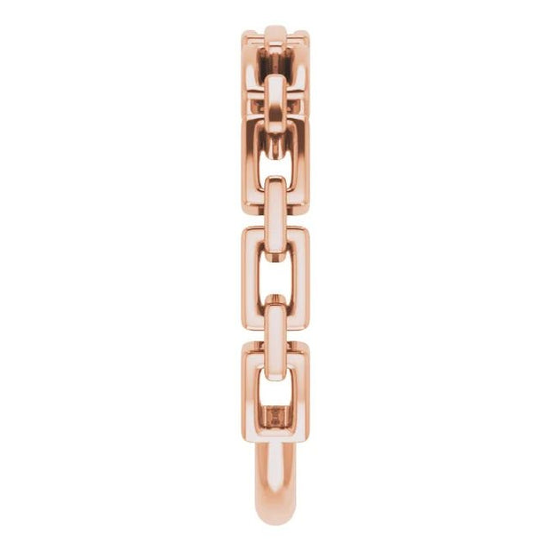 14K Rose Chain Link Ring - Robson's Jewelers