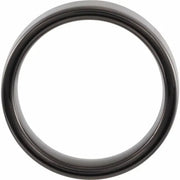 Black PVD Tungsten 6 mm Flat Band Size 10 - Robson's Jewelers