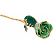Lacquered Peridot Colored Rose with Gold Trim - Robson's Jewelers