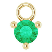 14K Yellow Natural Emerald Dangle - Robson's Jewelers