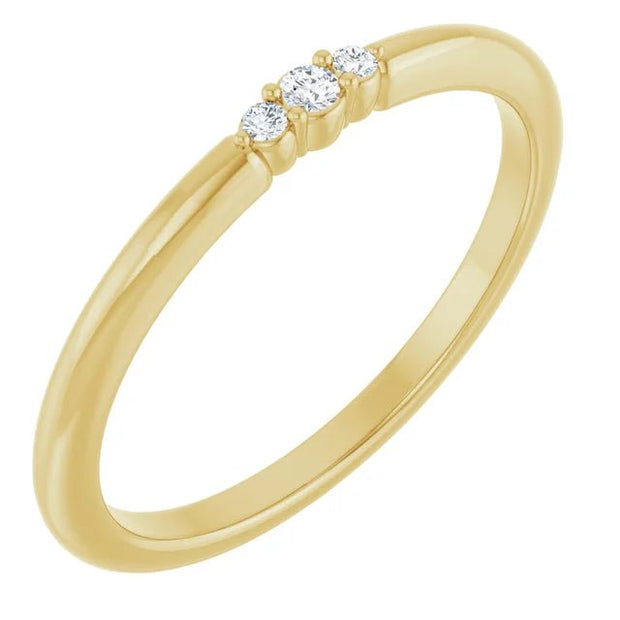 14K Yellow .03 CTW Natural Diamond Stackable Ring - Robson's Jewelers