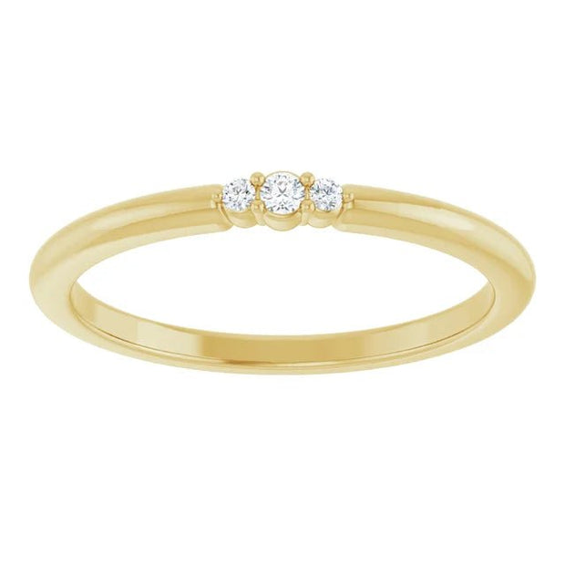 14K Yellow .03 CTW Natural Diamond Stackable Ring - Robson's Jewelers