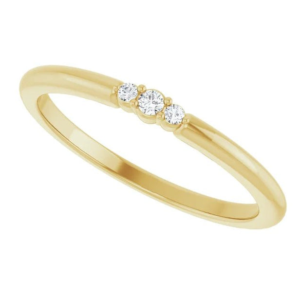 14K Yellow .03 CTW Natural Diamond Stackable Ring - Robson's Jewelers