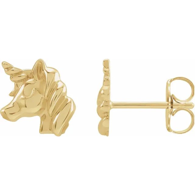 Rose Gold Unicorn Earrings for Girls, Hypoallergenic S925 Sterling Silver  Stud Earrings ARSKRO Fire Opal Mini Tiny Cute Animal Earring Jewelry Gifts  for Kids