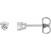 14K White 1/4 CTW Natural Diamond Friction Post Earrings - Robson's Jewelers