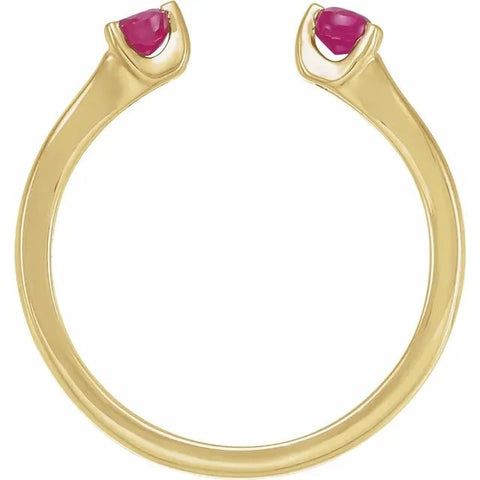 14K Yellow Natural Ruby Negative Space Ring - Robson's Jewelers