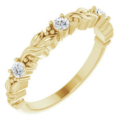 14K Yellow 1/5 CTW Natural Diamond Sculptural Anniversary Band - Robson's Jewelers