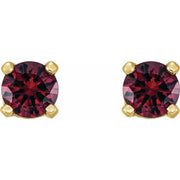 14K Yellow Natural Mozambique Garnet Earrings - Robson's Jewelers