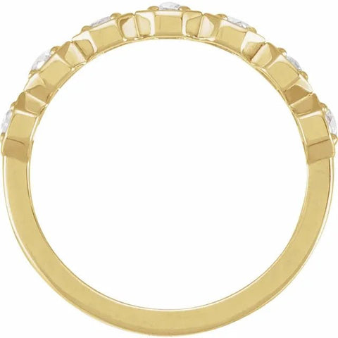 14K Yellow 1/4 CTW Natural Rose-Cut Diamond Anniversary Band - Robson's Jewelers