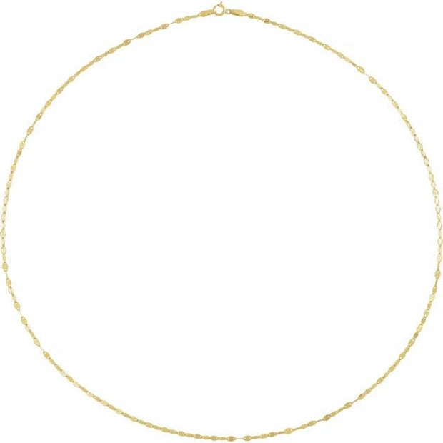 14K Yellow 1.9 mm Keyhole 18" Chain - Robson's Jewelers