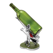Luxury Giftware Polished Silver-tone Enameled Golfer and Golf Bag Bottle Holder - Robson's Jewelers