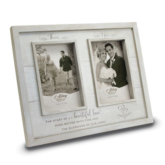 THEN and NOW Anniversary Wood Frame Boxed Holds 2-4x6 Photos - Robson's Jewelers
