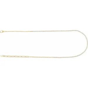 14K Yellow 3 1/5 CTW Natural Diamond Adjustable 16-18" Necklace - Robson's Jewelers