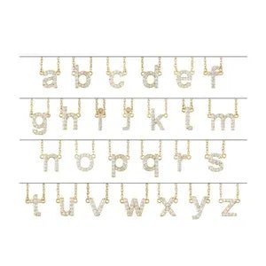14K Yellow 1/8 CTW Natural Diamond Lowercase Initial a 16-18" Necklace - Robson's Jewelers