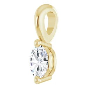 14K Yellow 1/8 CT Natural Diamond Pendant - Robson's Jewelers