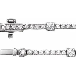 14K White 4 CTW Lab-Grown Diamond 16" Necklace - Robson's Jewelers