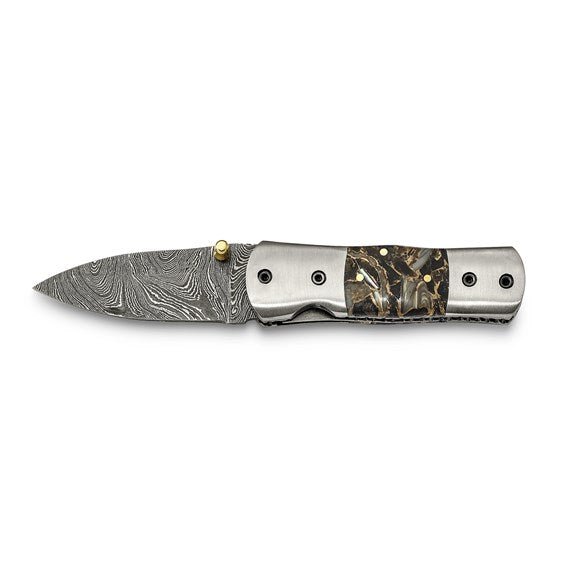 Real Steel Knives Luna Slipjoint Folding Knife 2.76 Balbach Damascus Drop  Point Blade, Green Canvas Micarta Handles - KnifeCenter Exclusive -  KnifeCenter - 9003