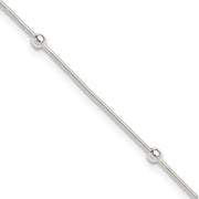 Sterling Silver 9in Plus1.5 in ext Polished Anklet - Robson's Jewelers