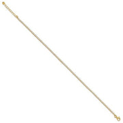 Sterling Silver Gold-tone 2mm CZ 9in Plus 1in ext Tennis Anklet - Robson's Jewelers