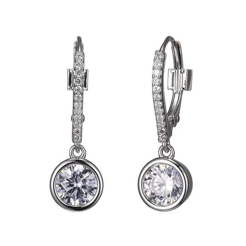 Rhodium Plated CZ Earrings - Robson's Jewelers