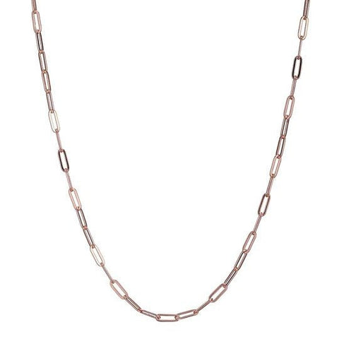Rose Gold and Rhodium Paperclip Chain - Robson's Jewelers