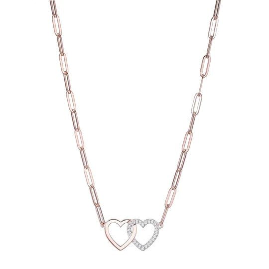 Rose Gold and Rhodium Paperclip Chain - Robson's Jewelers