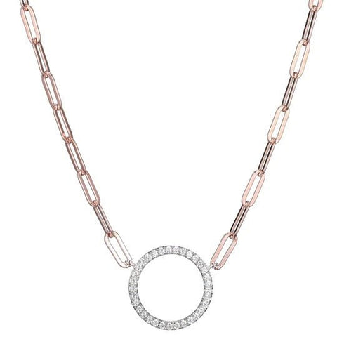 Rose Gold and Rhodium Paperclip Chain - Robson's Jewelers