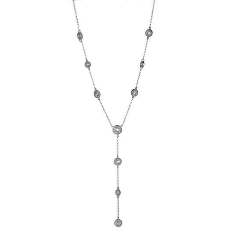 SS Rhod Plated CZ Forzatina Cable Chain - Robson's Jewelers
