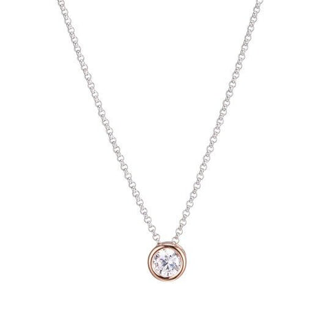 Ss Rhod Pltd Rose Gold Necklace - Robson's Jewelers